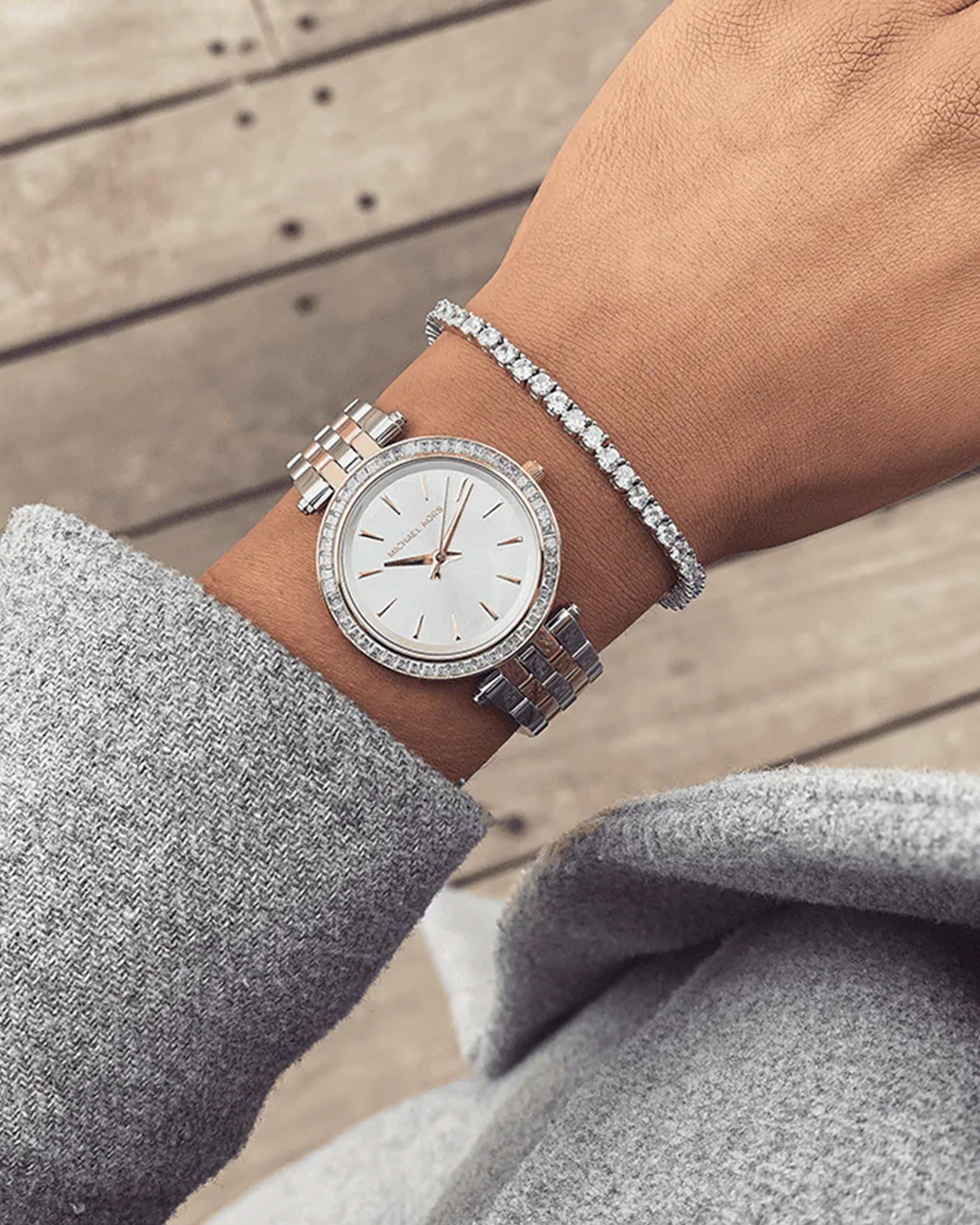 MK3405 Michael Kors Darci Pearl White