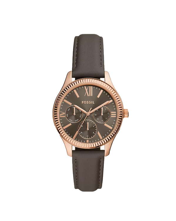 BQ3764  Multifunction Leather Watch