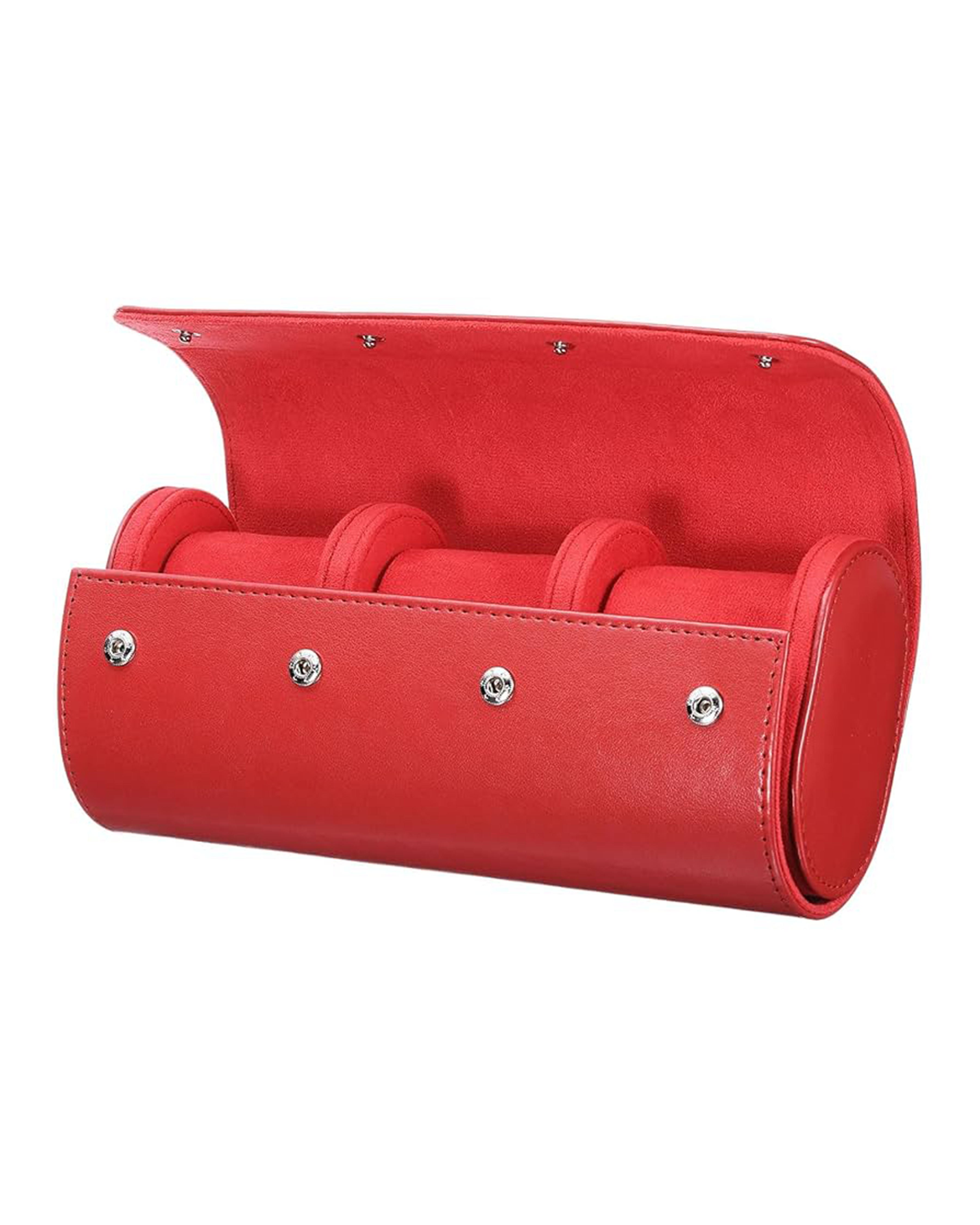 GZ Leather 3 Watch Roll - Red
