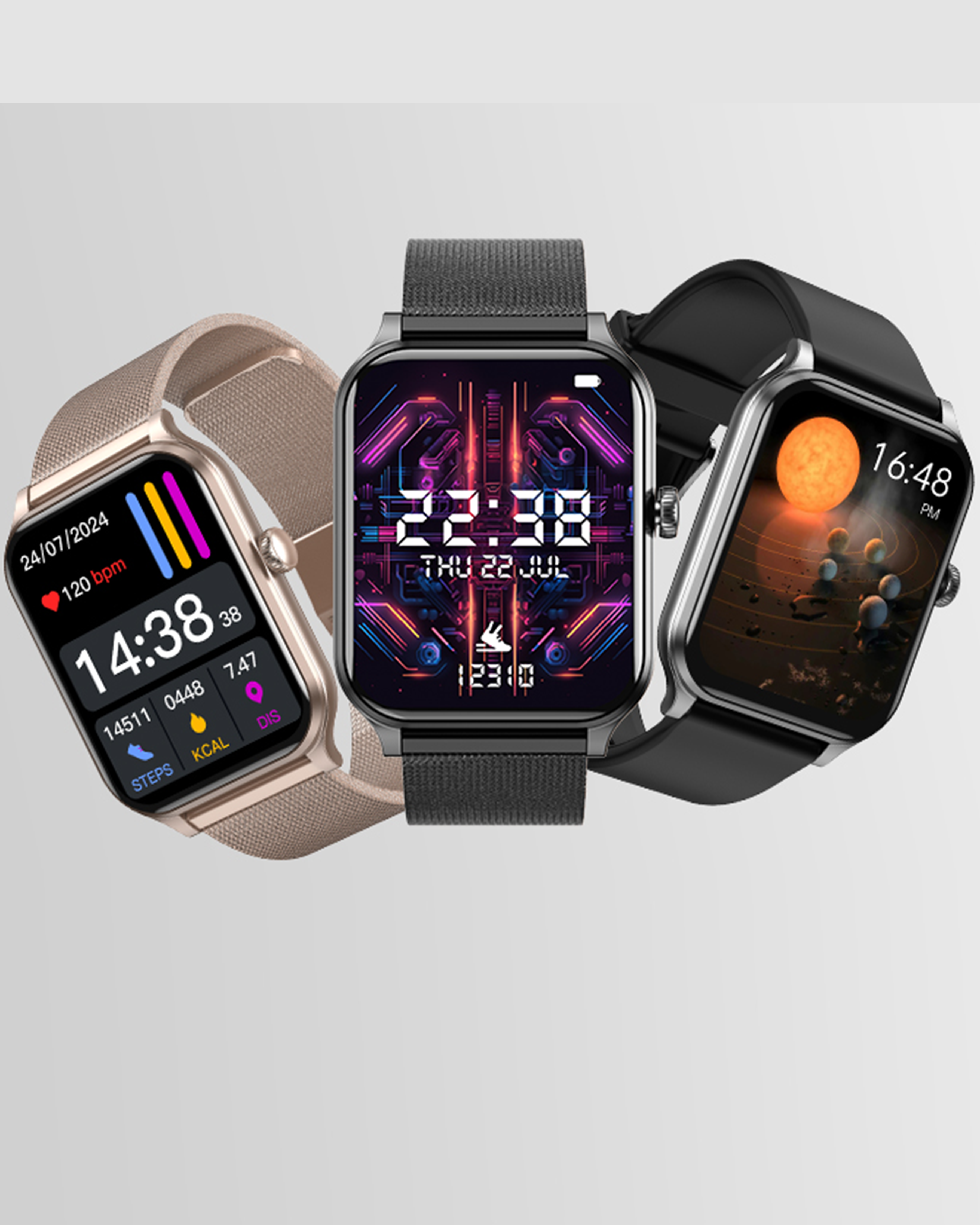 M03 - Metalic Black Smart Watch