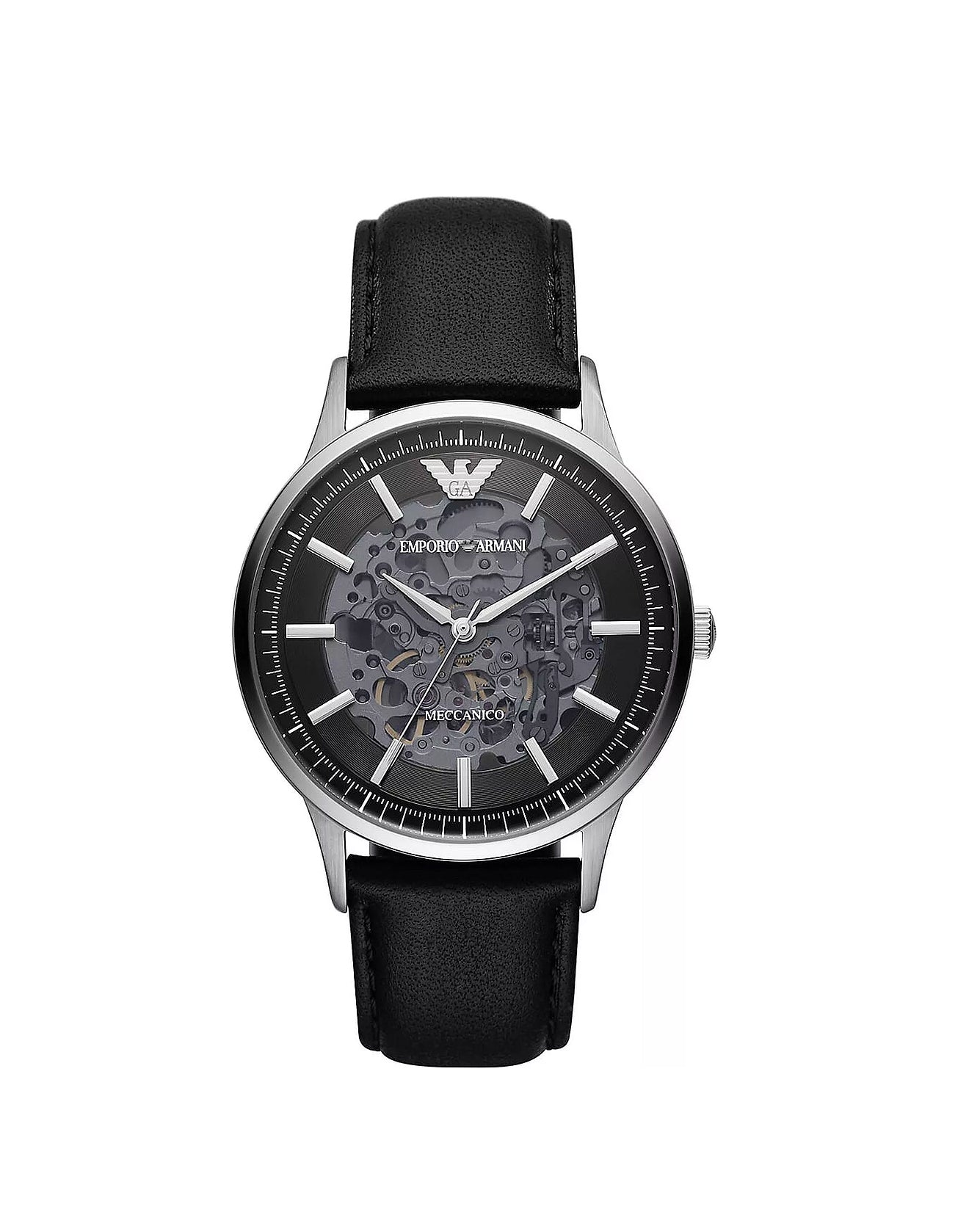 AR60038 Emporio Armani Round Black Men Watch