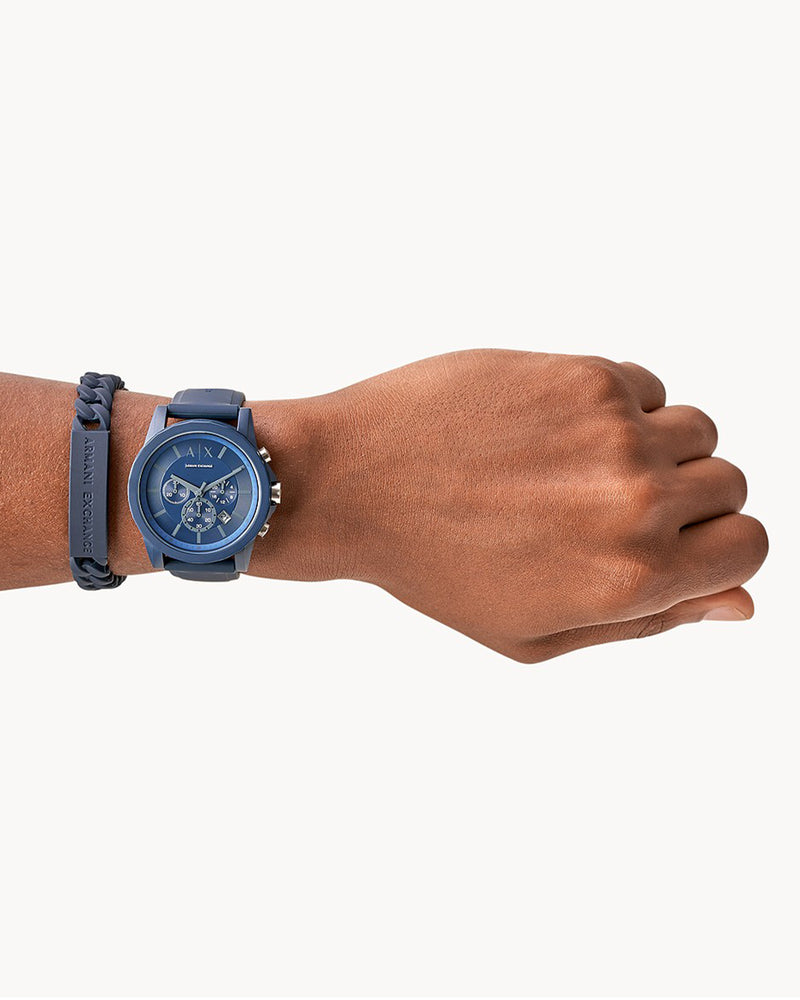 AX7128  Blue Silicone Watch