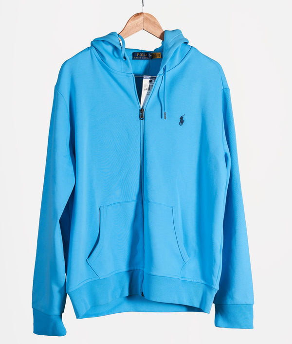 Double Knit Full-Zip Hoodie Blue