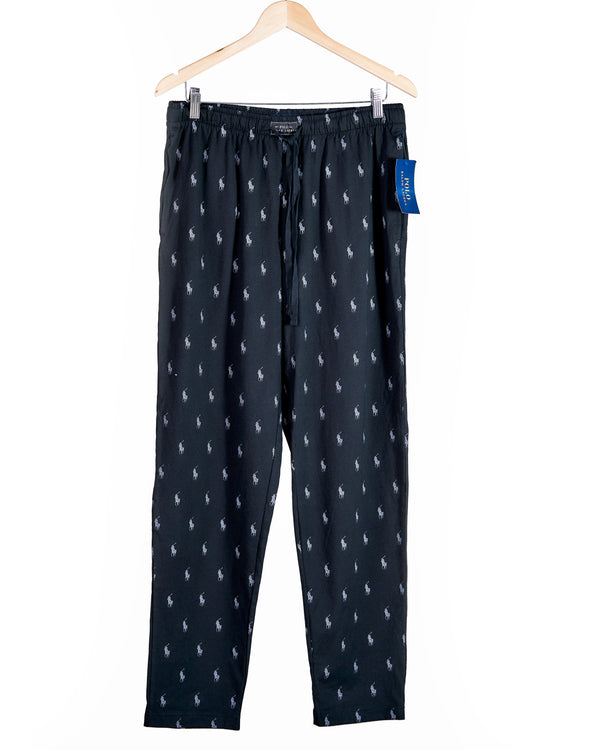 Allover Pony Sleep Pant - Black