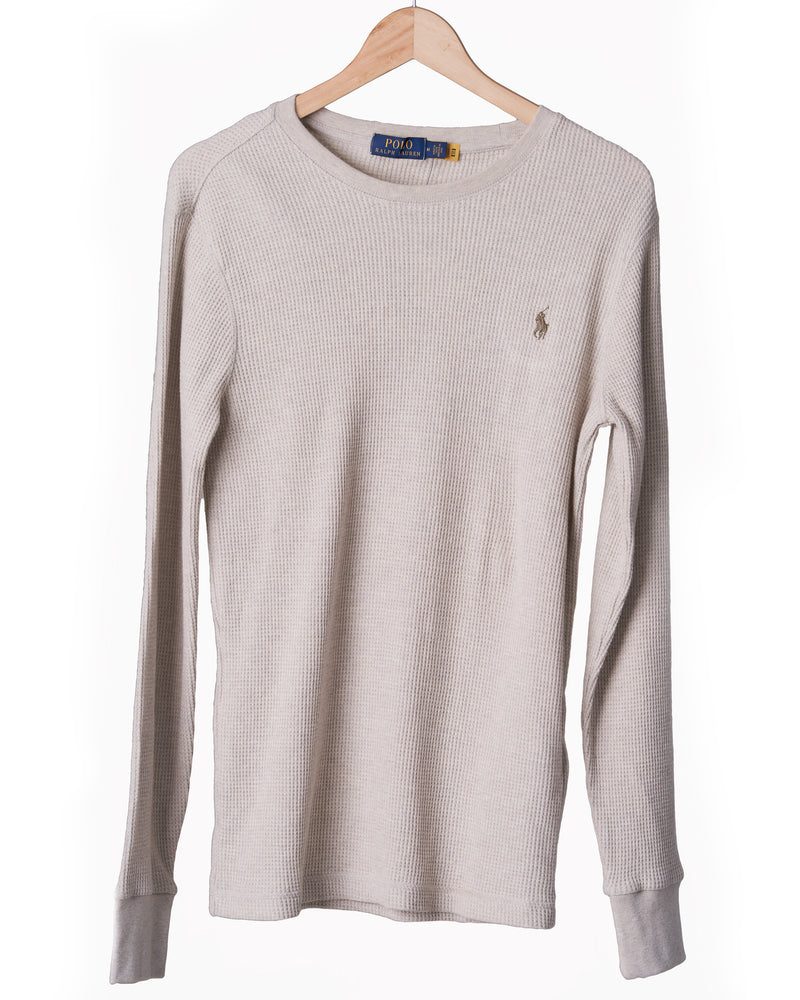 Polo Cashmere Waffle Knit Sweater - Dune Tan